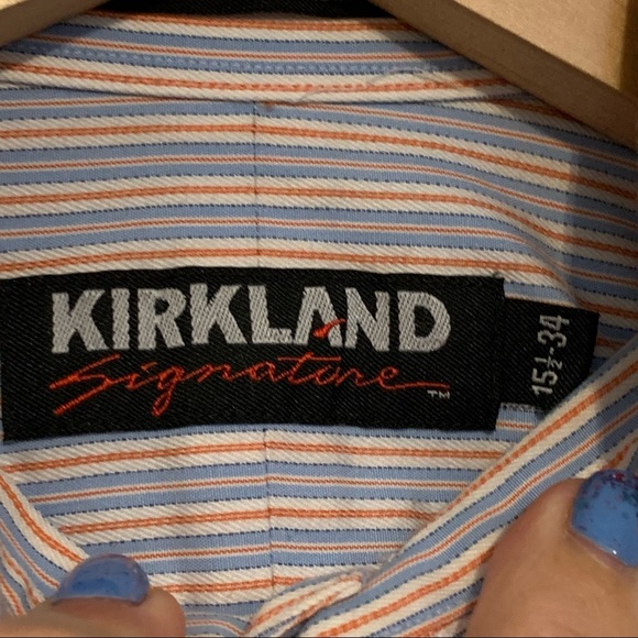 Bundle of 3 Kirkland Signature Men’s Button Down Collared Shirts Size M - Picture 7 of 11